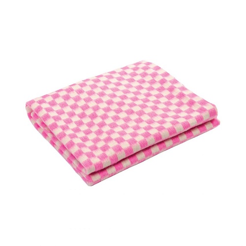 Одеяло детское байковое Розовое в мелкую клетку