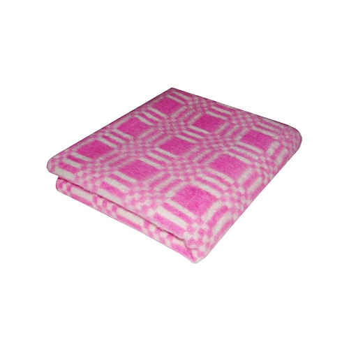 Одеяло взрослое байковое в клетку "Комбинированая клетка" розовый