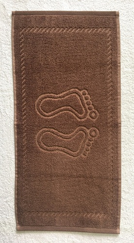 Полотенце махровое С79-ЮА (355, Ножки, вид 118 беж-какао)
